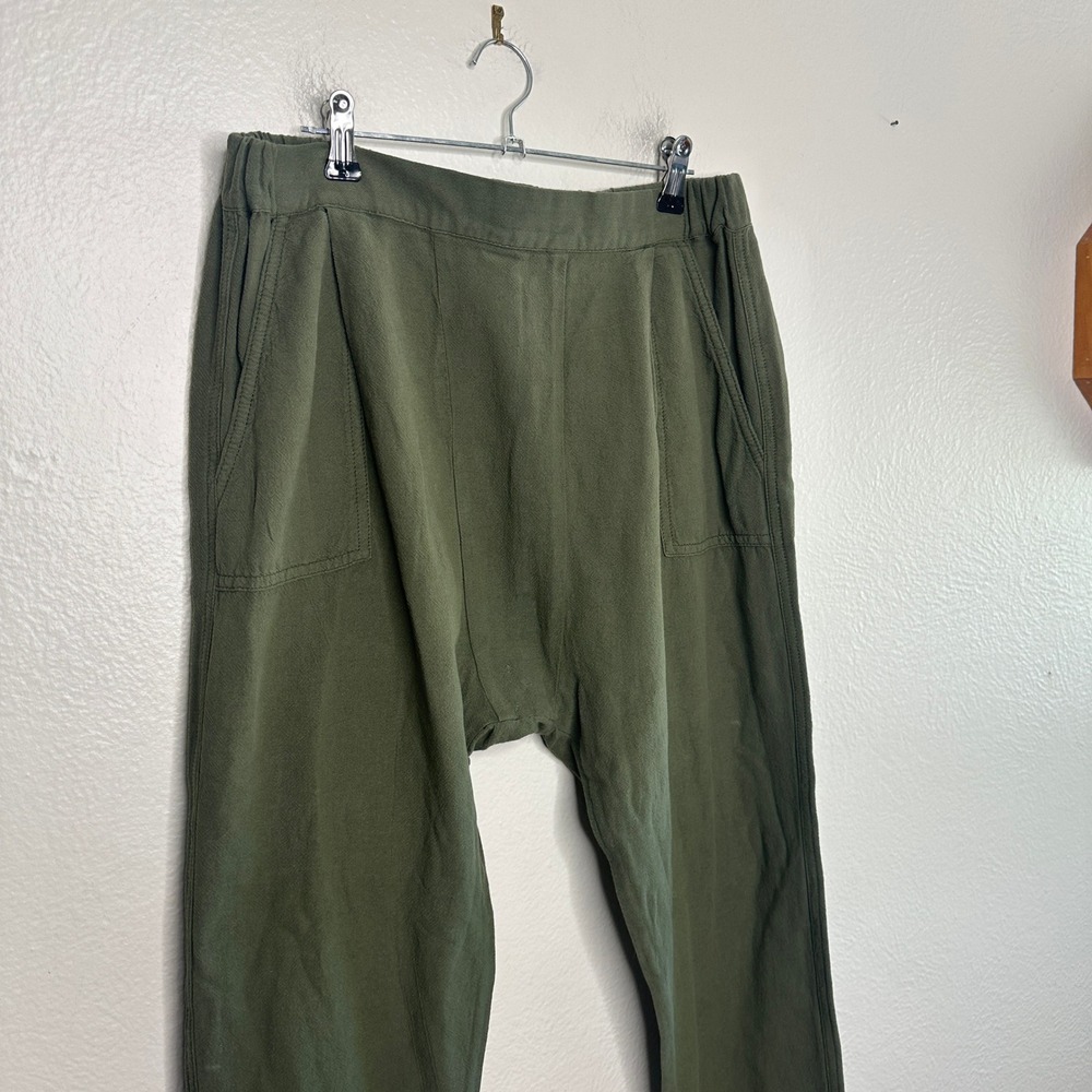The Great Army Pants Olive Green Cotton Drop Crotch Tapered Trousers Size 1 S - Picture 5 of 9